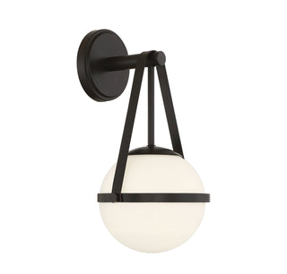 Polson One Light Wall Sconce in Matte Black