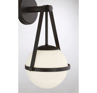 Polson One Light Wall Sconce in Matte Black