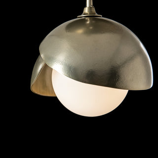 Brooklyn Brooklyn 1-Light Double Shade Semi-Flush in Modern Brass