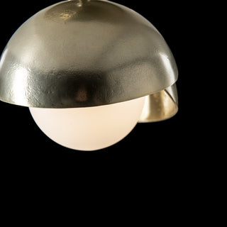 Brooklyn Brooklyn 1-Light Double Shade Semi-Flush in Modern Brass