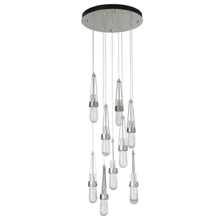 Link Link 9-Light Blown Glass Pendant in Sterling