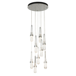 Link Link 9-Light Blown Glass Pendant in Sterling