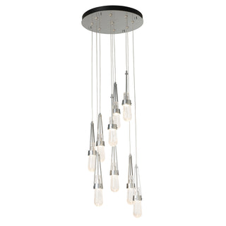 Link Link 9-Light Blown Glass Pendant in Sterling