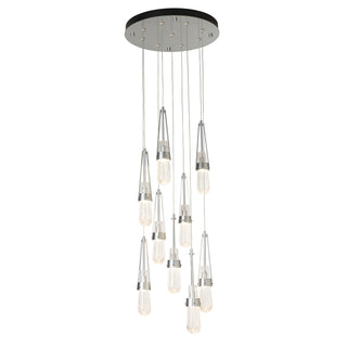 Link Link 9-Light Blown Glass Pendant in Sterling