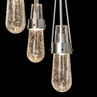 Link Link 9-Light Blown Glass Pendant in Sterling