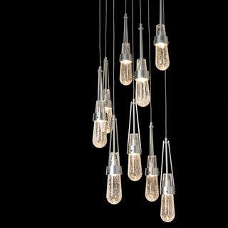 Link Link 9-Light Blown Glass Pendant in Sterling