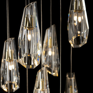Luma Luma 9-Light Large Crystal Pendant in Modern Brass