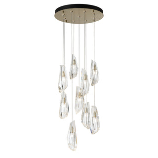 Luma Luma 9-Light Large Crystal Pendant in Modern Brass