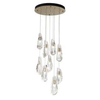 Luma Luma 9-Light Large Crystal Pendant in Modern Brass