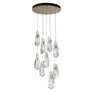 Luma Luma 9-Light Large Crystal Pendant in Modern Brass