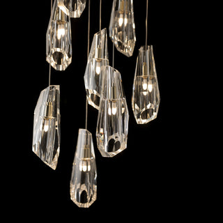 Luma Luma 9-Light Large Crystal Pendant in Modern Brass