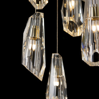 Luma Luma 9-Light Large Crystal Pendant in Modern Brass