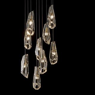 Luma Luma 9-Light Large Crystal Pendant in Modern Brass