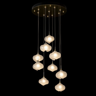 Ume Ume 9-Light Pendant in Modern Brass