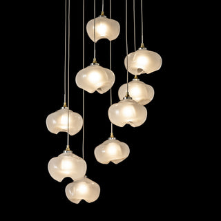 Ume Ume 9-Light Pendant in Modern Brass