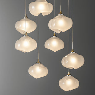 Ume Ume 9-Light Pendant in Modern Brass