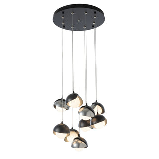 Brooklyn Brooklyn 9-Light Double Shade Pendant in Black