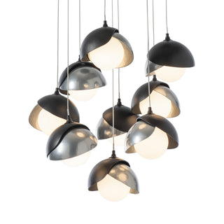 Brooklyn Brooklyn 9-Light Double Shade Pendant in Black