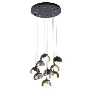 Brooklyn Brooklyn 9-Light Double Shade Pendant in Black