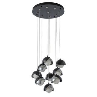 Brooklyn Brooklyn 9-Light Double Shade Pendant in Black