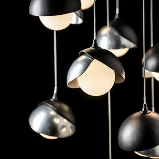 Brooklyn Brooklyn 9-Light Double Shade Pendant in Black