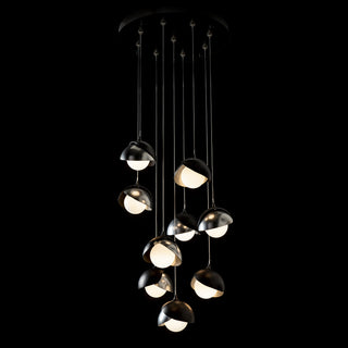Brooklyn Brooklyn 9-Light Double Shade Pendant in Black