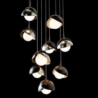 Brooklyn Brooklyn 9-Light Double Shade Pendant in Black