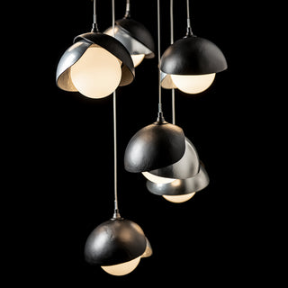 Brooklyn Brooklyn 9-Light Double Shade Pendant in Black