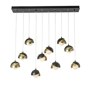 Brooklyn Brooklyn 10-Light Double Shade Pendant in Black