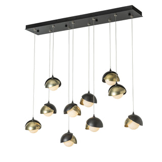 Brooklyn Brooklyn 10-Light Double Shade Pendant in Black