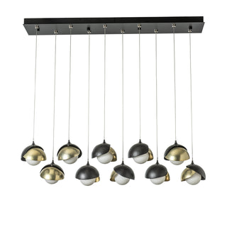 Brooklyn Brooklyn 10-Light Double Shade Pendant in Black