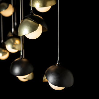 Brooklyn Brooklyn 10-Light Double Shade Pendant in Black