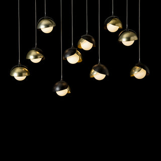 Brooklyn Brooklyn 10-Light Double Shade Pendant in Black