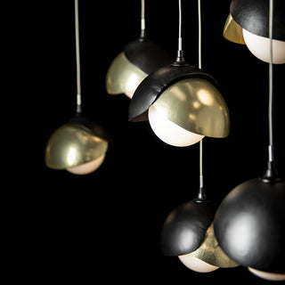 Brooklyn Brooklyn 10-Light Double Shade Pendant in Black