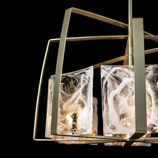Arc Arc 8-Light Pendant in Modern Brass