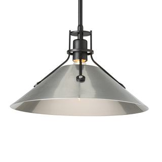 Henry Henry Medium Steel Shade Pendant in Black