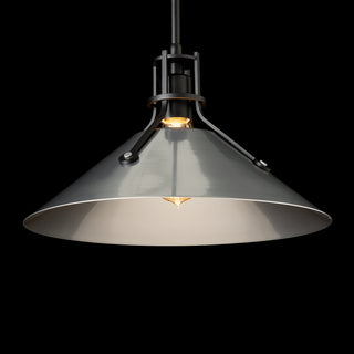 Henry Henry Medium Steel Shade Pendant in Black
