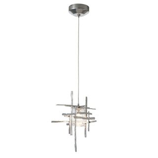 Tura Tura Seeded Glass Low Voltage Mini Pendant in Sterling