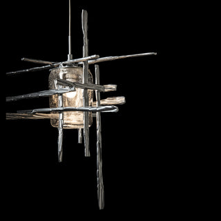 Tura Tura Seeded Glass Low Voltage Mini Pendant in Sterling