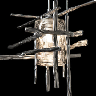 Tura Tura Seeded Glass Low Voltage Mini Pendant in Sterling