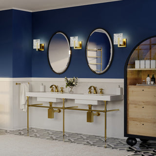 Arc Arc Small 1-Light Bath Sconce in Modern Brass