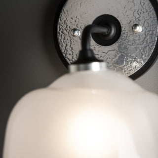 Ume Ume 1-Light Curved Arm Bath Sconce in Black