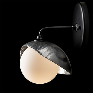 Brooklyn Brooklyn 1-Light Single Shade Bath Sconce in Black