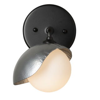 Brooklyn Brooklyn 1-Light Single Shade Bath Sconce in Black