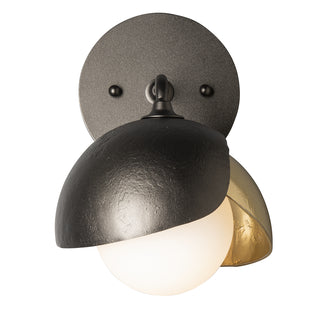 Brooklyn Brooklyn 1-Light Double Shade Bath Sconce in Oil Rubbed Bronze