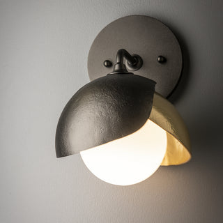 Brooklyn Brooklyn 1-Light Double Shade Bath Sconce in Oil Rubbed Bronze