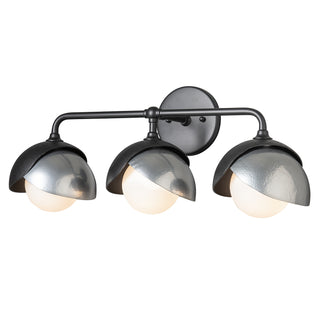 Brooklyn Brooklyn 3-Light Double Shade Bath Sconce in Black