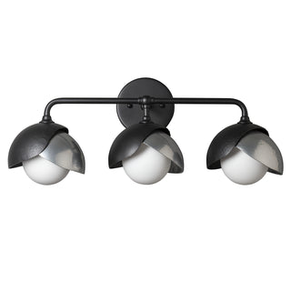Brooklyn Brooklyn 3-Light Double Shade Bath Sconce in Black