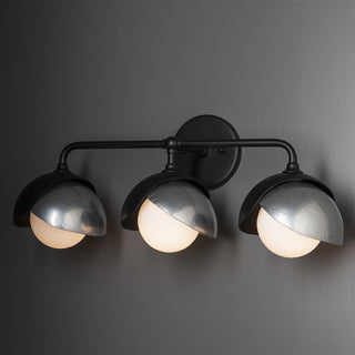 Brooklyn Brooklyn 3-Light Double Shade Bath Sconce in Black