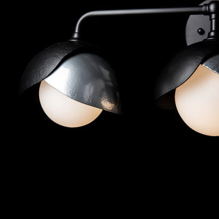 Brooklyn Brooklyn 3-Light Double Shade Bath Sconce in Black